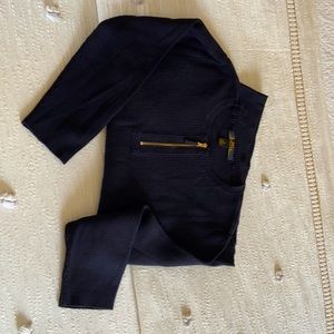 Lauren Ralph Lauren black lightweight zip sweater